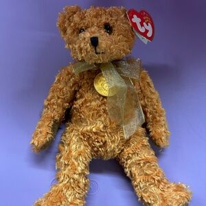 TY* 100th "Teddybearsary" Bear; Anniversary Bear. Excellent condition